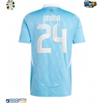 Moški Nogometni dresi Belgija Amadou Onana #24 Gostujoči EP 2024 Kratek Rokav